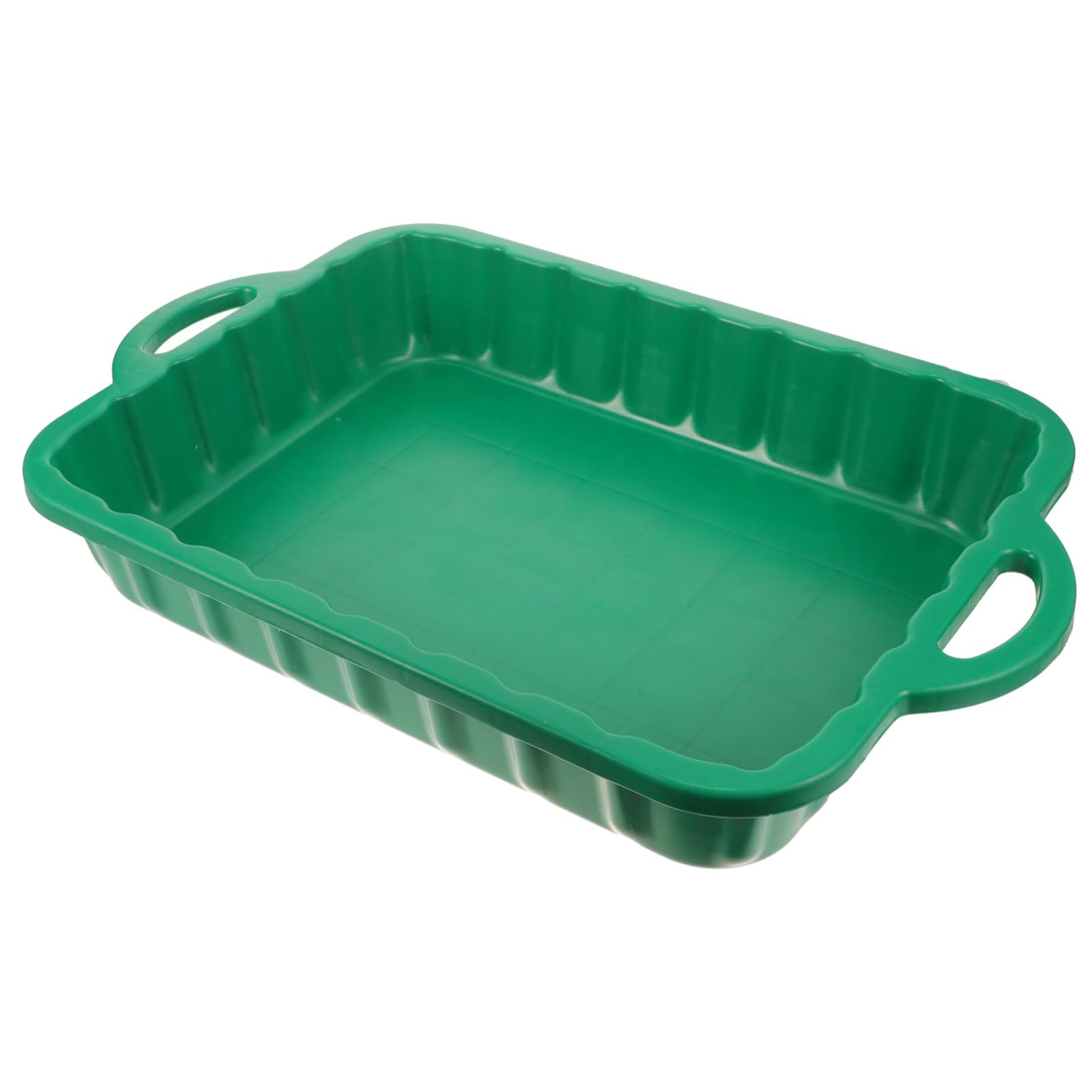 Vassoio per Raccolta Olio Motore in Plastica Verde per Autoriparazione