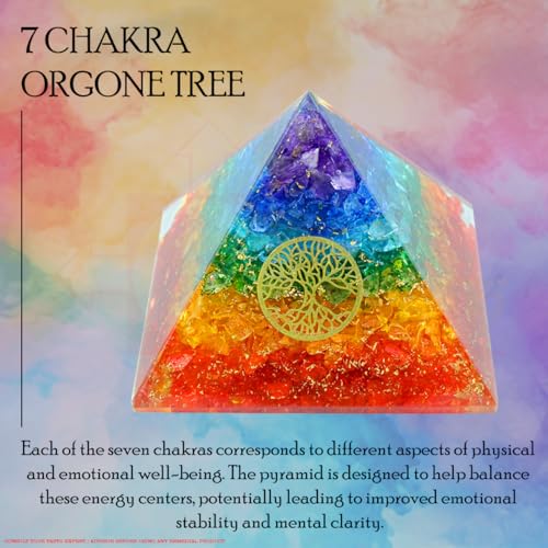 Image of 7-Chakra Pyramid | 3-Inch | Chakra Balancing Pyramid for Meditation, Energy Healing, and Spiritual Practices | Handcrafted with Genuine Gemstones |