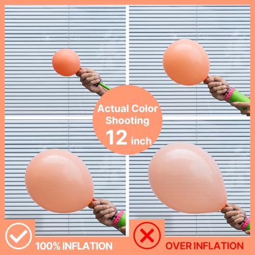 Image of PartyWoo Peach Balloons 50 pcs 5 Inch Small Mini Pastel Light Orange Peachy Pink Latex Balloons for Wedding Baby Shower Gender Reveal Graduation Birthday Party Decorations Peach-Y21