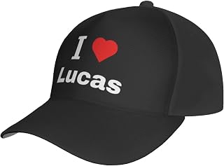 Adjustable I Love Lucas Baseball Cap for Men Women Low Profile 100% Cotton Golf Dad Hats Black