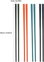 Vista 8 de 4Pairs Palillos de silicona con núcleo de acero, palillos a prueba de calor, aptos para lavavajillas públicos