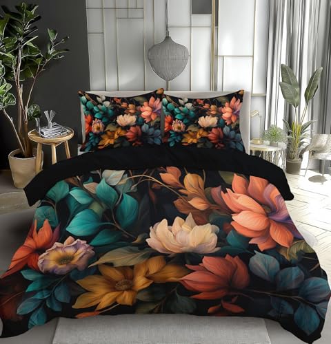 Housse de couette microfibre 220x240cm à fermeture éclair pratique noire