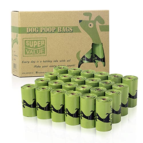 PET N PET Dog Poop Bag 360 Counts Poop Bags 24 Refill Rolls, Eco-Friendly Dog Waste Bags, Unscented Extra Thick Strong Leak Proof Poop Bags For Dogs