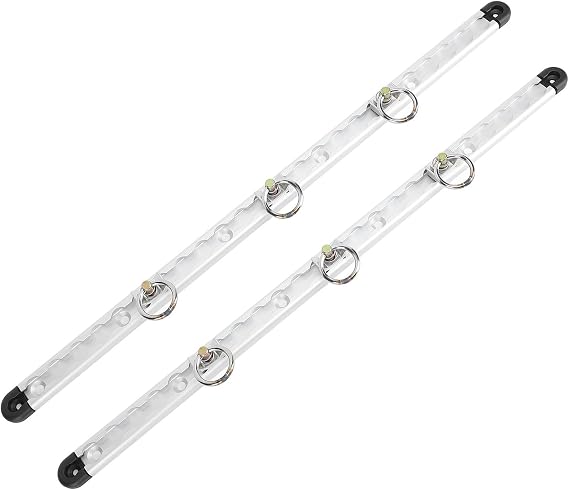 Tbest L トラック タイダウン システム トラック トレーラーの貨物固定用シングル スタッド継手付き高耐久陽極酸化アルミニウム レール 23.6 インチ ペア