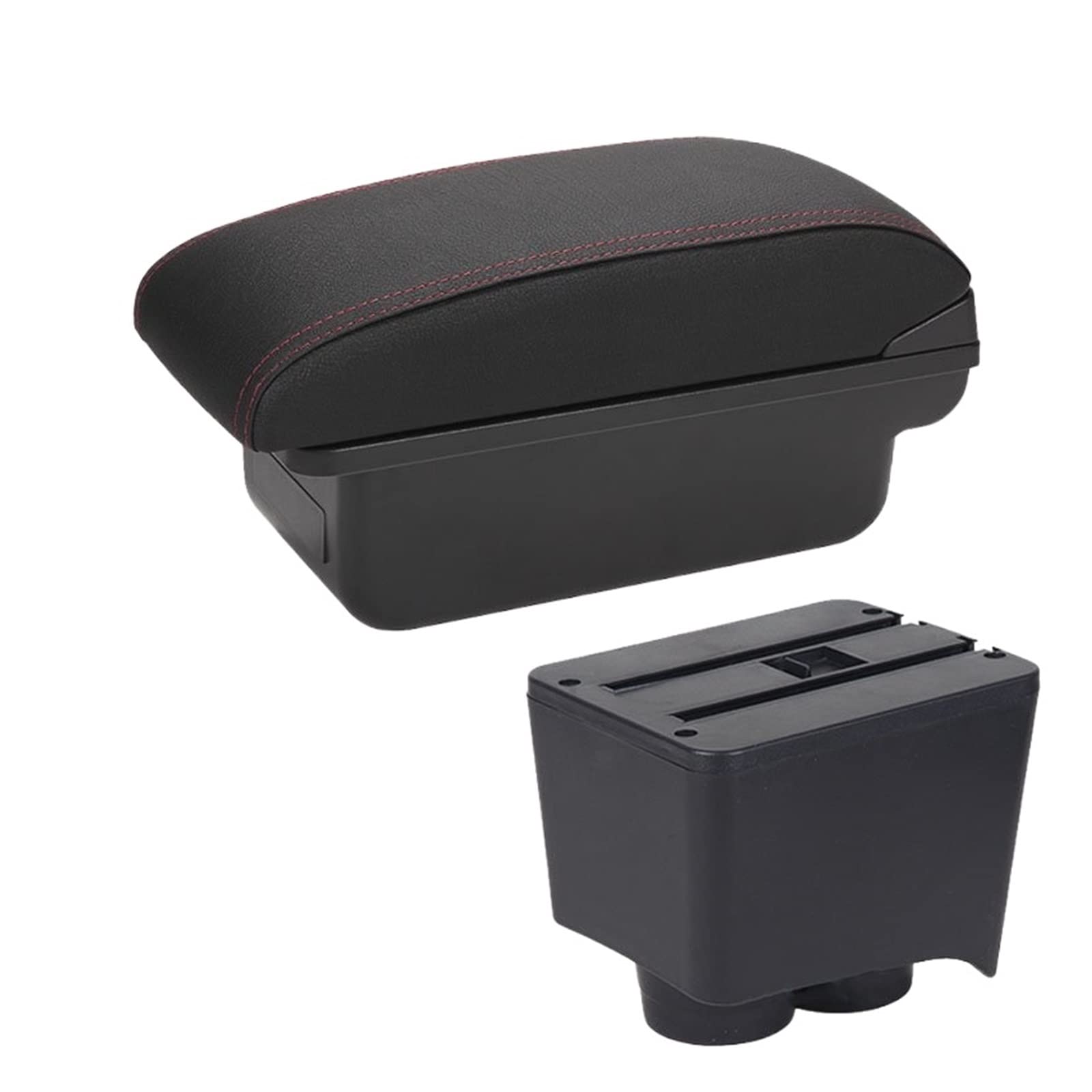 For VW For Polo 9N 3 2002-2009 Car Armrest Box Retrofit Parts Storage Box Car Interior Accessories USB(C1 NO USB)