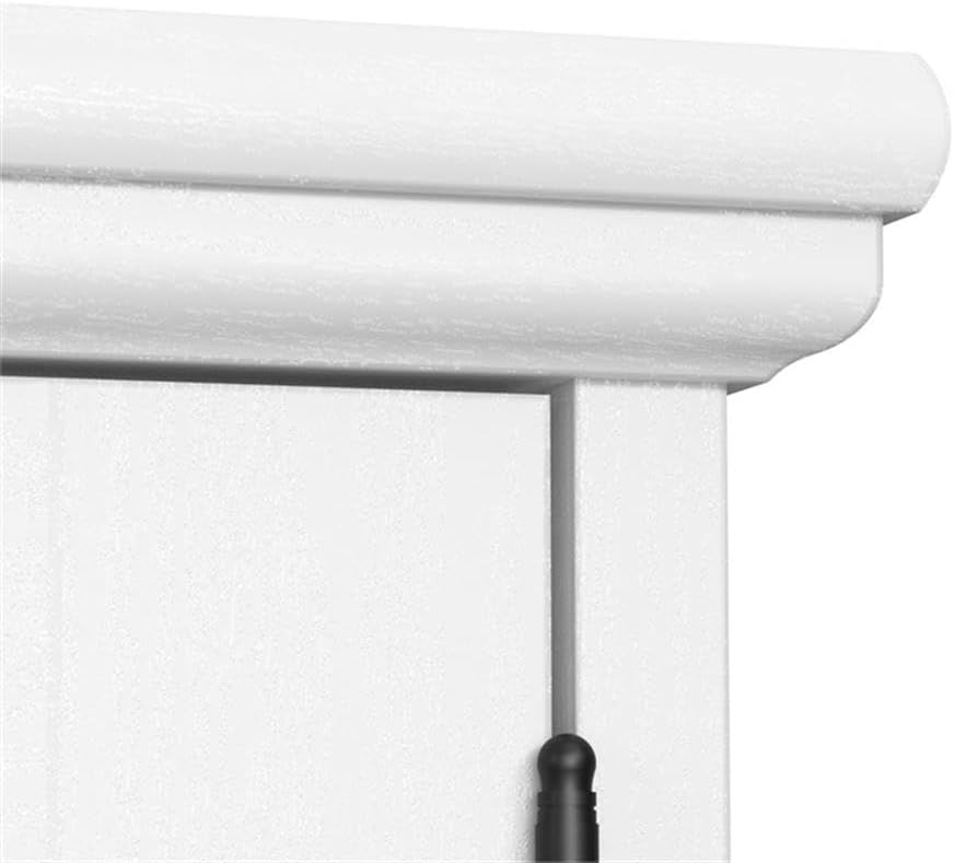 Bush Home Westbrook 60W Sideboard Buffet Cabinet with Hutch in White Ash, Storage Credenza for Dining Room or Kitchen Area