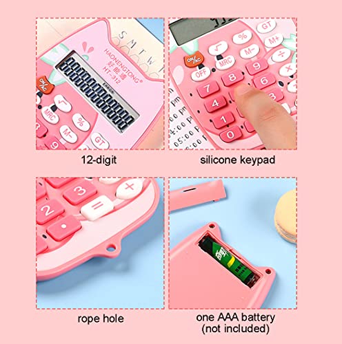 Miedeon Kawaii Portable Calculator Cute Cat Mini Student Portable Computer Small Calculator Calculators For Students Calculators Desktop (Strawberry Pink) #TOP5
