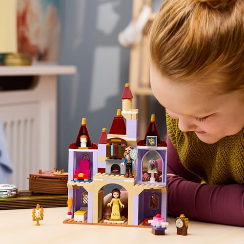 LEGO ǀ Disney Princess Le Château Enchanté de la Belle et la Bête - Jouet de Construction - Jeu Éducatif avec 2 Mini-Poupées & Figurine de Lumière - Cadeau pour Fille, Garçon dès 5 Ans ou Fan 43289