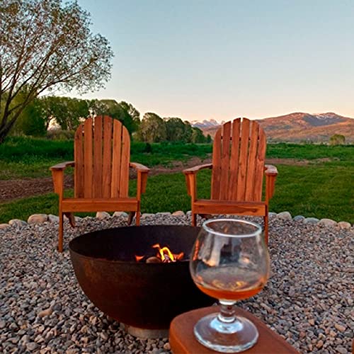 Titan Great Outdoors Hemisphere Fire Pit 29-In. Cast Iron, Rustic, Raw Cast Iron, Patina #TOP2