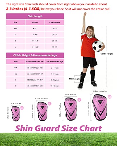 AirsFish Shin Pads Boys CE Certified Kids Football Shin Guards Breathable Non Slip Extended Adjustable Straps Lightweight Soccer Shin Pads for Boys Girls Teens Leg Calf Protective XXS - Image 4