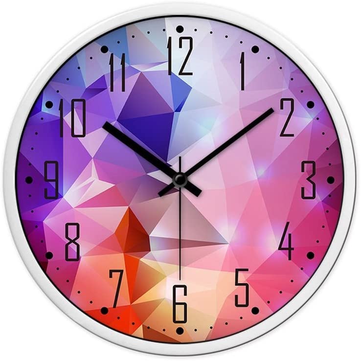 Horloge murale à quartz ronde et muette de 30-35 cm pour salons et commerces