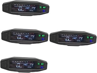 Totority 4Pcs Velocímetro Odômetro Velocímetro Digital Motocicleta Medidor De Carburador Digital Motocicleta Odômetro Motocicleta Lcd Velocímetro Digital Motocicleta Velocímetro