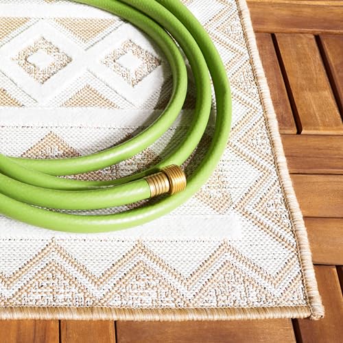 SAFAVIEH Tapete Lavable Outdoor 8 x 10 Natural Ivory miniatura 4