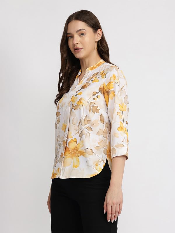 Image of FableStreet Women Shirts | Comfort Fit Spread Collar | Premium Satin Fabric for Formal, Business Casual