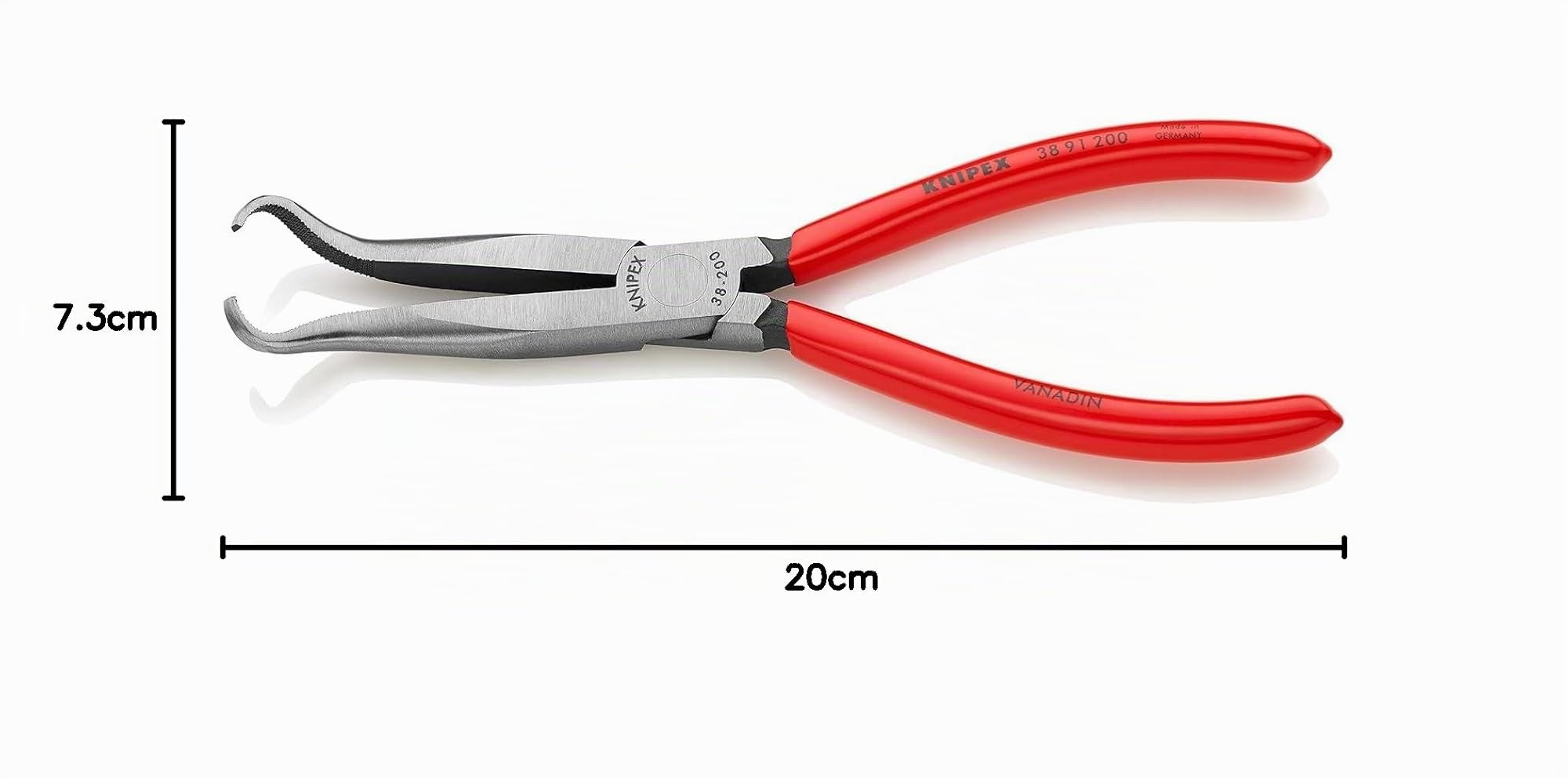 KNIPEX Alicate para mecánicos recubiertos de plástico 200 mm, 38 91 200