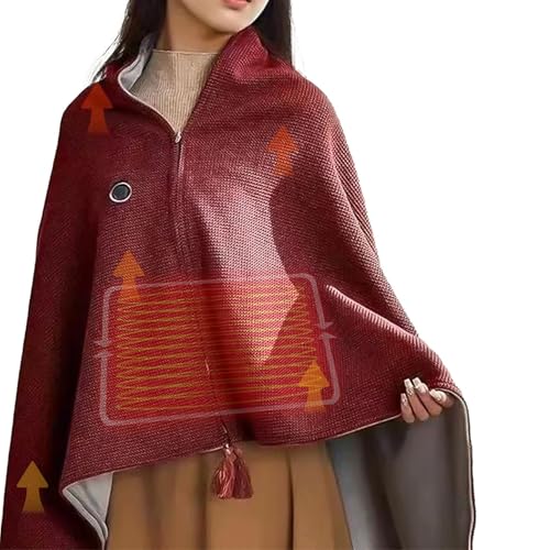 Strehenmo Upgrade Electric Wearable Heated Blanket,Rechargeable Portable Heated Blanket Shawl Wrap...