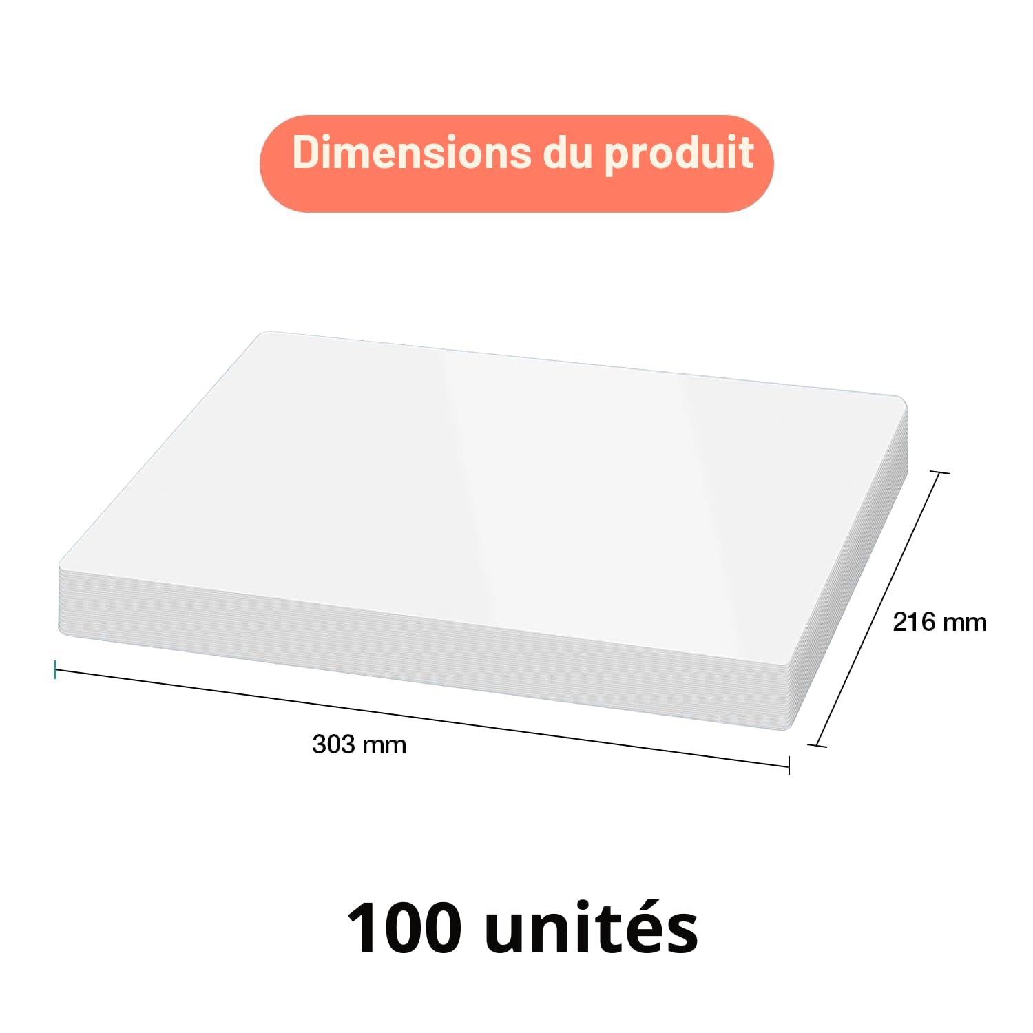 Pochette Plastifieuse A4 100 Pièces Finition Brillante Photos Affiches Loisirs Créatifs