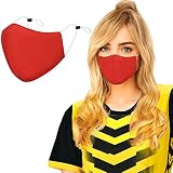 Arcarius Breathable Sports Face Mask – Lightweight Moisture Wicking Gym & Travel Essential – Adjustable Reusable Adaptive Fit (Power Red, 1-Pack)