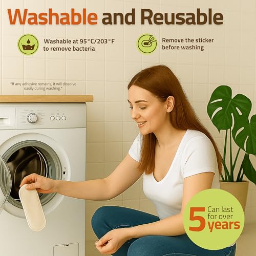 Sin alas – Salvaslips lavables con adhesivo (M, x7) – Salvaslip reutilizable de algodón orgánico lavable a 95 °C para pérdidas diarias – Transpirable, cómodo, seguro y sin olores - imagen 9