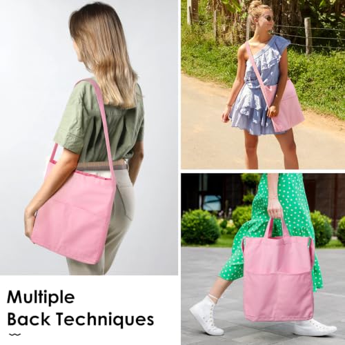 Image of Lily queen Natural Canvas Tote Bag for Crafting Reusable Grocery Shoulder Bags 2pcs
