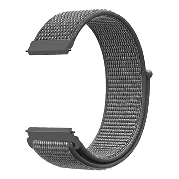 Pulseiras NSmart em NYLON para Smartwatch compatíveis com Samsung Galaxy Watch 3 4 5 40mm 42mm 44mm 45mm 46mm - active 1 e 2 - Watch 46mm - Gear S3 Frontier - Amazfit GTR 2 / GTR 3 / GTS / GTS 2 mini / GTS 3 / GTS 4 mini - BIP 3 - BIP S - Stratos 2 / Stratos 3 - Pace - Hawei GT - Nandos_Store (20mm, Cinza storm)