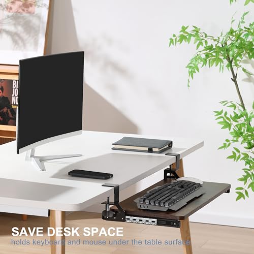 Conjunto de grampo e trilho de 30,5 cm para bandejas de teclado de madeira personalizadas DIY (apena