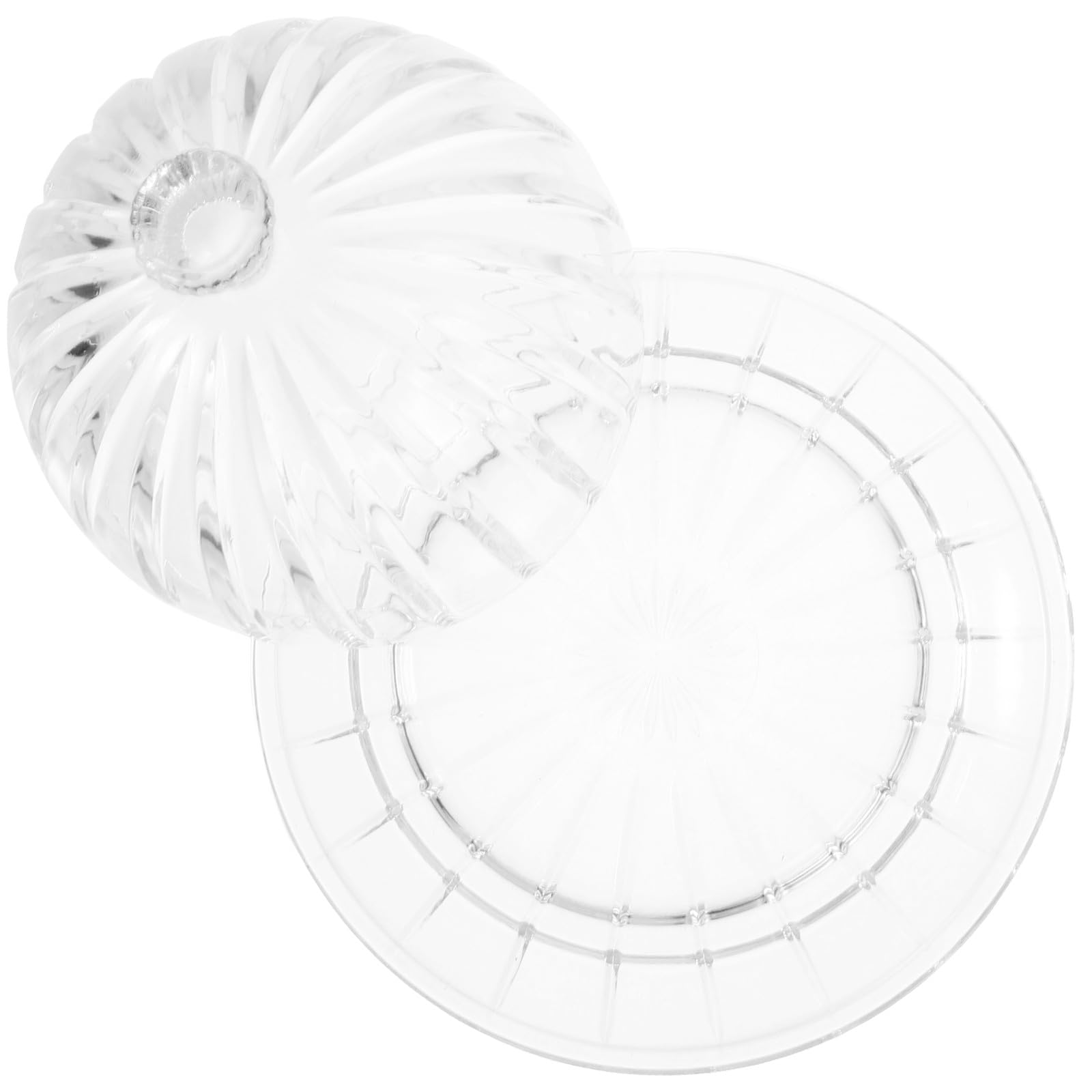 NUOBESTY Cloche à Gâteau en Verre Plateau Transparent, Dôme Alimentaire Couvercle, Assiette de Service pour Desserts et Buffets, Plat à Cake Pratique pour Maison et Réceptions, Design
