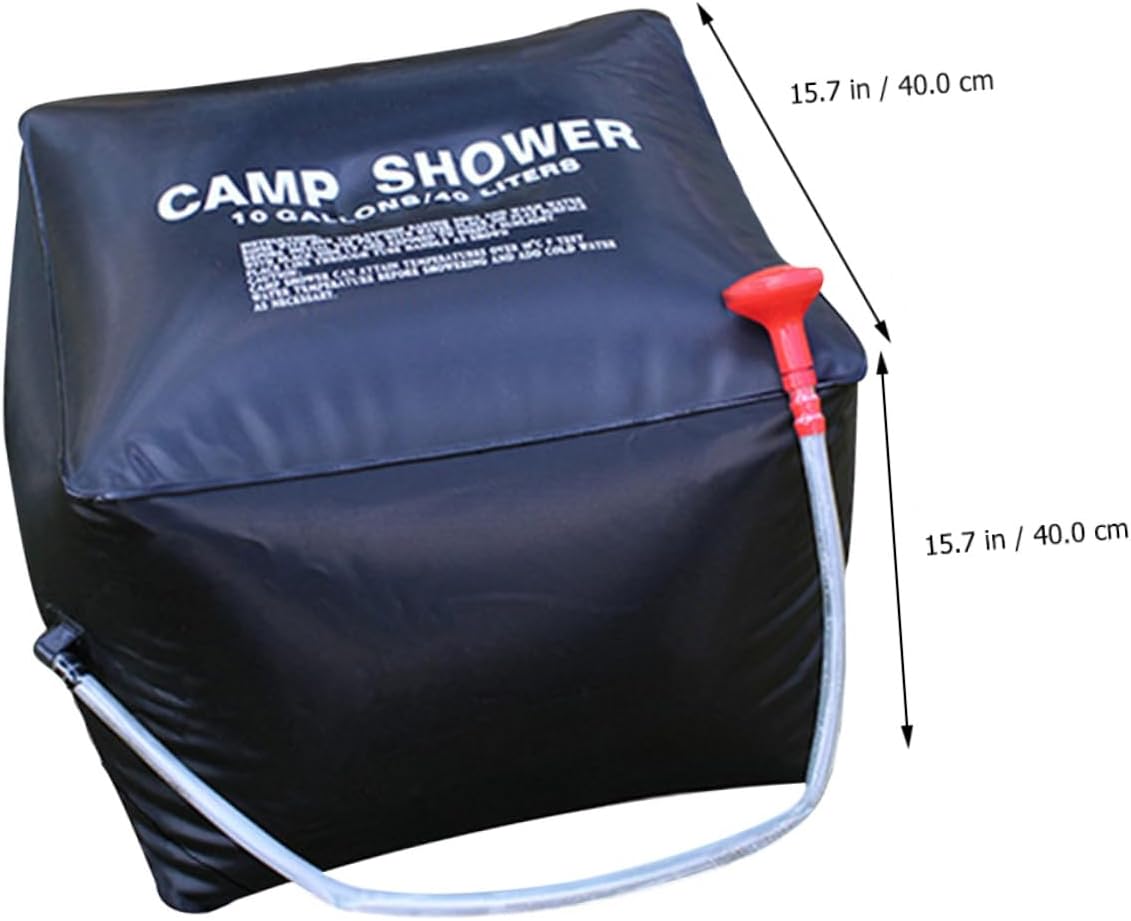 Mikinona Portable Solar Shower Bag for Camping 5 Gallon Solar Heated Water Bag Outdoor Shower Kit Lightweight Waterproof Design for Travel and Outdoor Activities