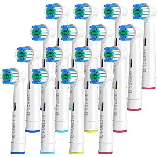 Cepillos De Dientes Electricos Recambios REDTRON Cabezales de cepillo de repuesto para Oral B (16 unidades), cabezales de repuesto para los cepillos eléctricos...