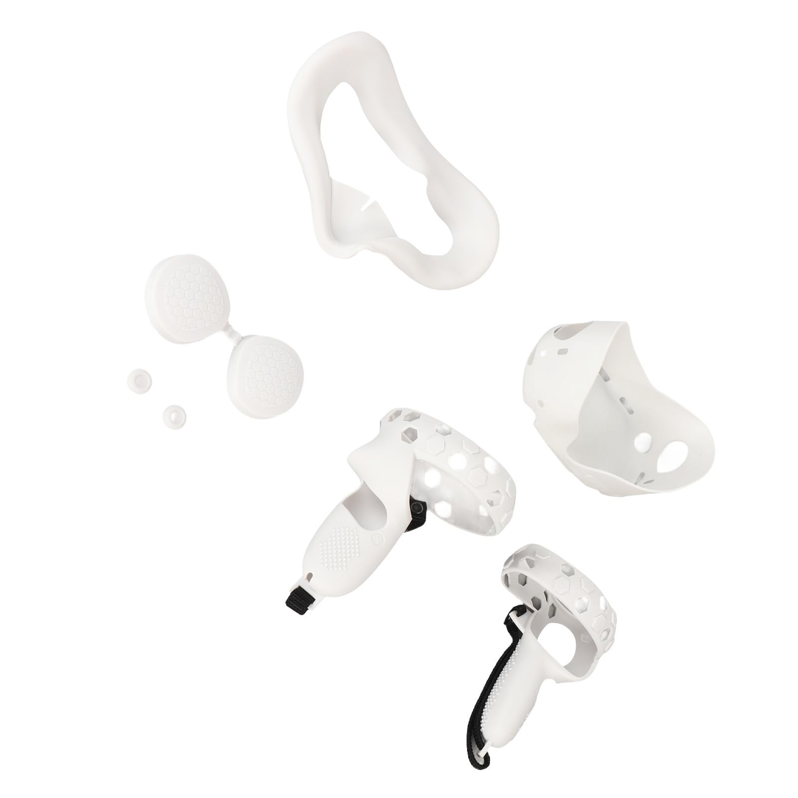 Acouto Set di Cover in Silicone da 5 Pollici per 2 Include Cover per Controller VR Shell Shakes Stick Bianco è Progettato per Proteggere il Set di in Silicone da 5 Pollici per 2 di in (WHITE)