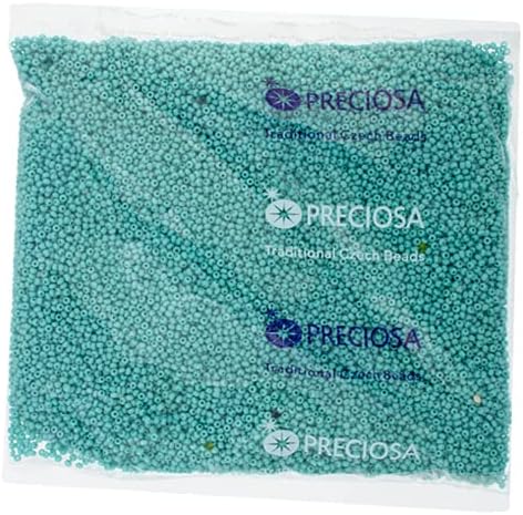 Preciosa Czech Glass Seed Beads 11/0 Opaque Turquoise (2.1mm Diameter) - 250g Bulk Bag by Preciosa - Image 3