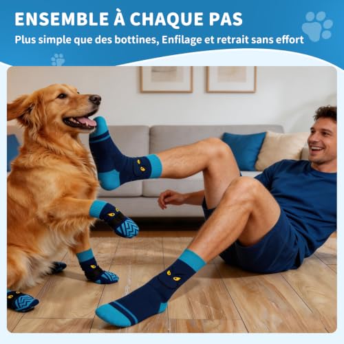 COOHAMS Chaussettes antidérapantes pour Chiens âgés et Actifs – vue 2