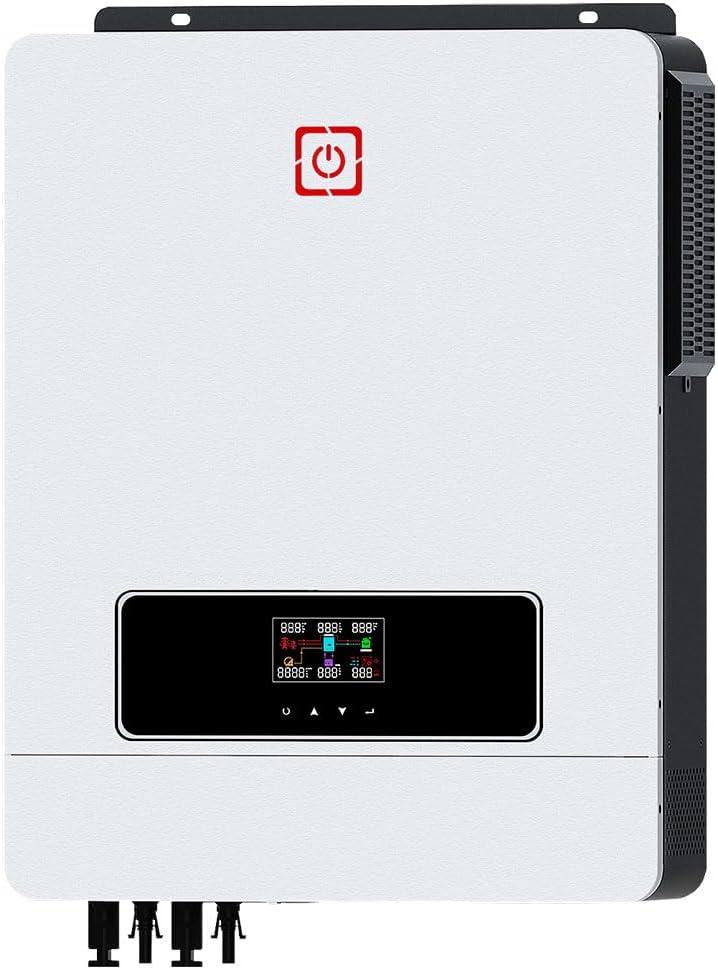 Y&H 10.2KW On/Off grid Solar Hybrid Inverter Built-in 180A Charge Controller PV Max 500V Input DC48V to AC230V Pure Sine Wave Inverter for Home Energy Storage RV Shed Off-Grid System