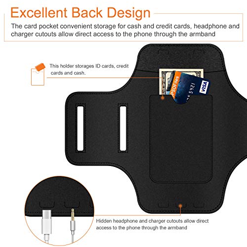 Galaxy S23+, S22+, S21+, S20+ Armband, Jemache Gym Workouts Running Phone Arm Band For Samsung Galaxy S23 Plus, S22 Plus, S21 Plus, S20 Plus, S10 Plus, S9 Plus Fits Otterbox Defender Case #TOP2