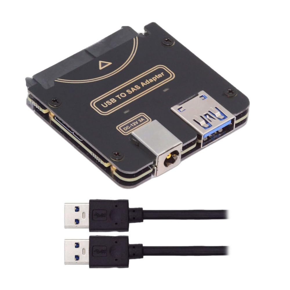 NFHK SFF-8482 SAS 29Pin to USB3.0 5Gbps Hard Disk Drive Raid Adapter with Chipset and Power Port (Need 12V/3A Power Supply)