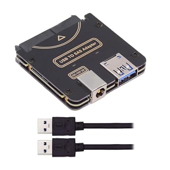 SFF-8482 SAS 29Pin to USB3.0 5Gbps Hard Disk Drive Raid Adapter with Chipset and Power Port Need 12V/3A Power Supply