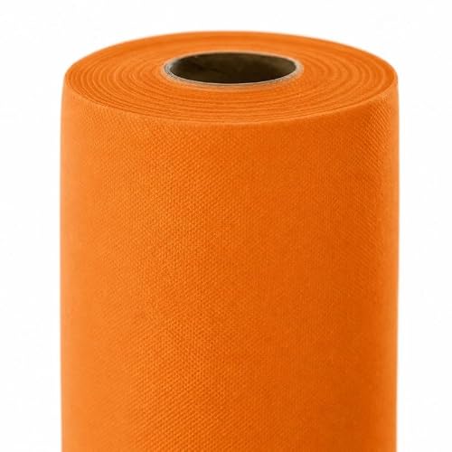Générique Nappe Spunbond Intissée en Rouleau, 50 M x 120 cm, pour Restaurants, Evenements Professionnels et Traiteurs (Orange)