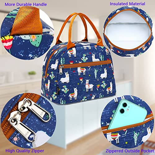 Flowfly Lunch Bag Tote Bag Lunch Organizer Lunch Holder Insulated Lunch Cooler Bag For Women/Men (Alpaca) #TOP4