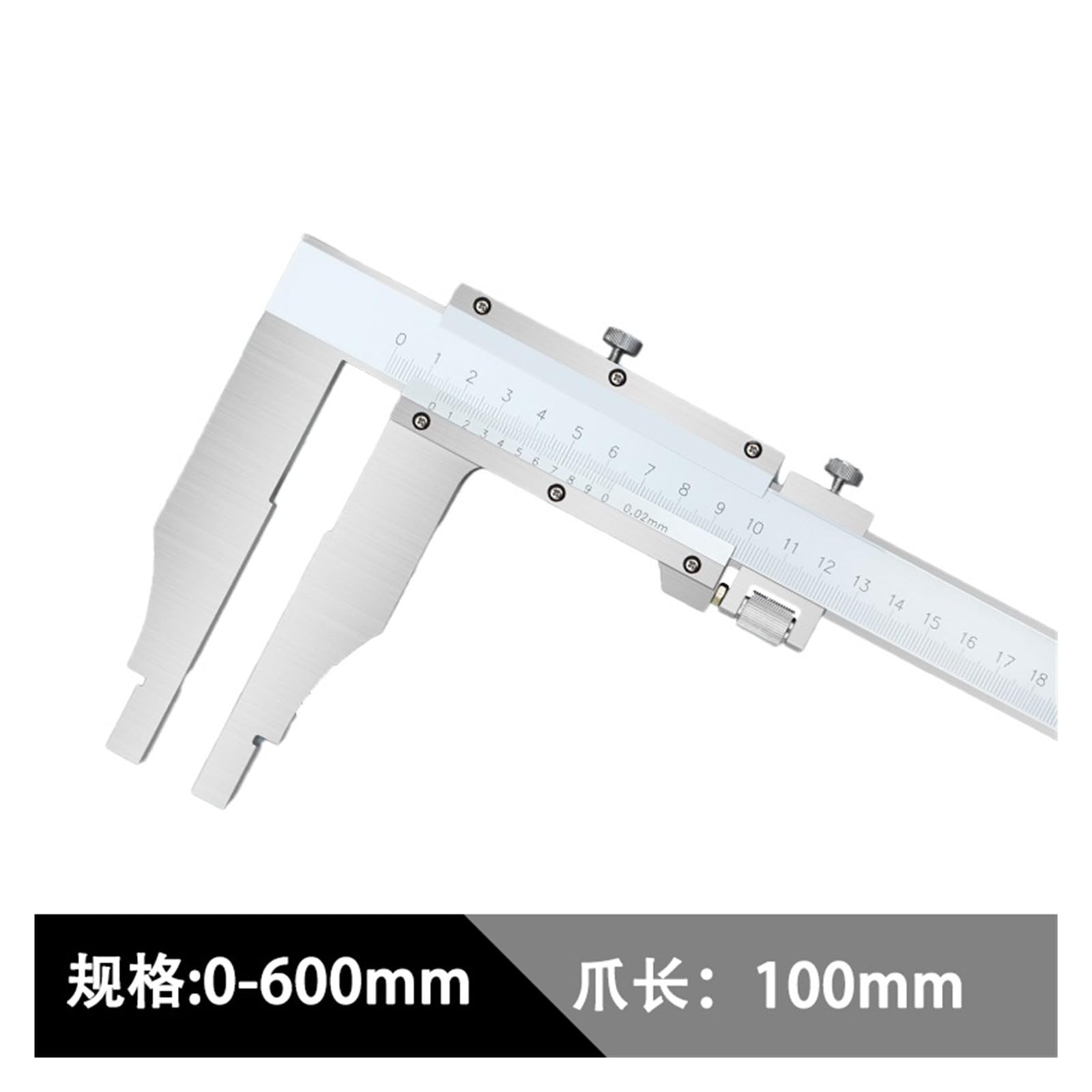 Calibrador mecánico de Acero Inoxidable de 0 a 600 mm, Herramienta de precisión Vernier