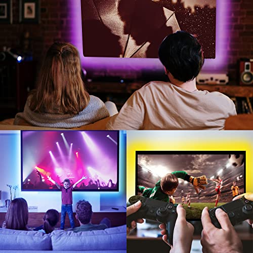 dalattin 15ft Led Lights for TV 50-65 Inch, USB RGB LED Strip Lights TV Backlight with Remote Built-in MIC Music Sync,Led Lights for Bedroom Bluetooth APP Control,HDTV Lighting by dalattin - Image 7