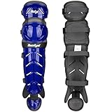 Baseball Softball Catcher Leg Guards Shin Guards Adult 15 Inch Blue