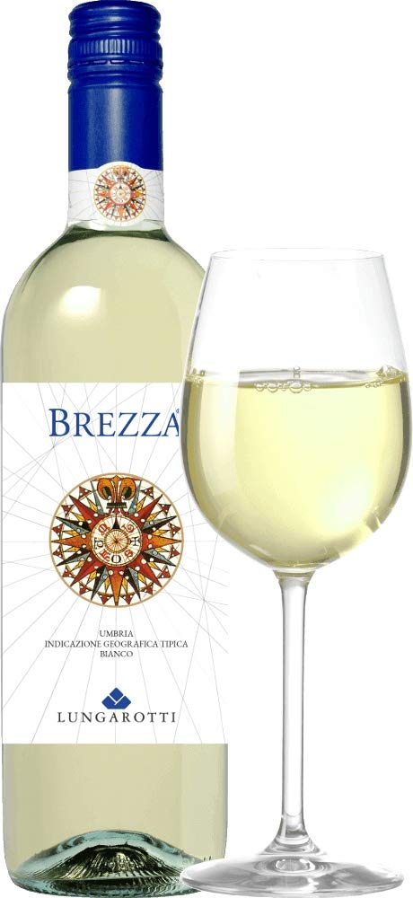 Brezza Bianco Umbria Lungarotti Weißwein 6 x 0,75l VINELLO - 6 x Weinpaket inkl. kostenlosem VINELLO.weinausgießer