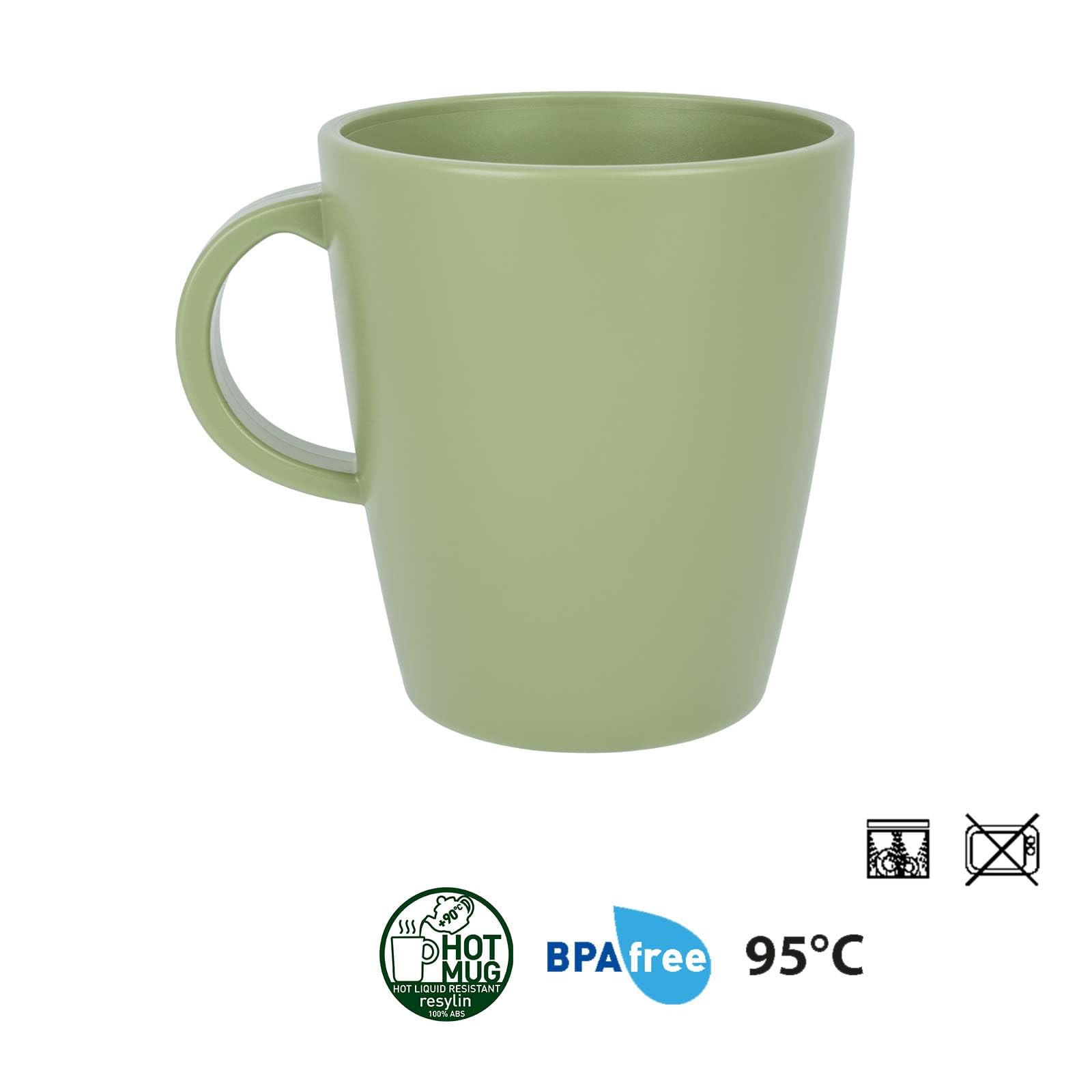 BRUNNER Melamin Geschirr-Set Camping 36-tlg DOLOMIT All Inclusive Stapelbar | Antislip (Antirutsch), 2-4 Personen, wie Steingut (StoneTouch), Bruchfest, Teller Besteck & Becher, Wohnmobil Wohnwagen Boot