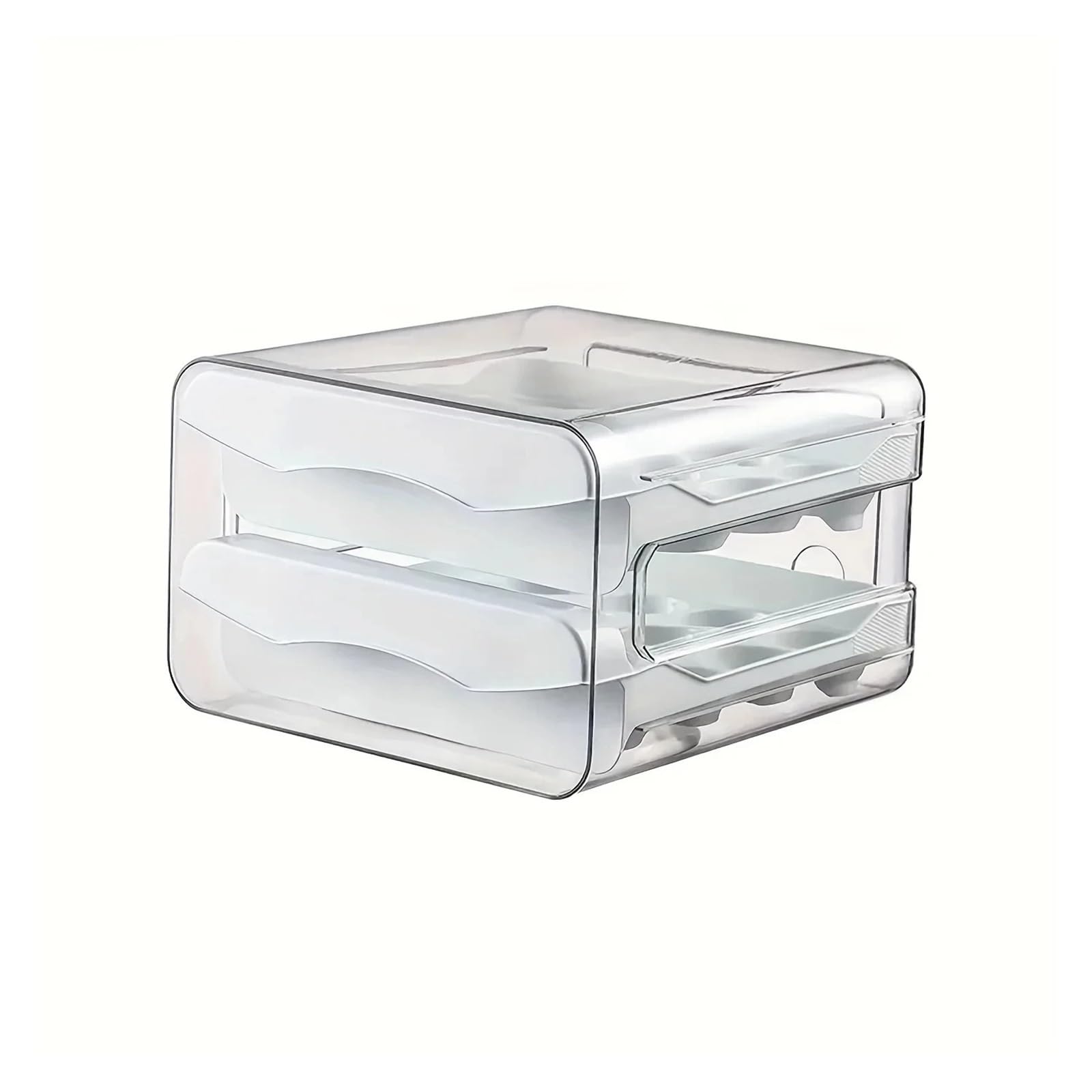 Boîte de rangement d'œufs en plastique transparent robuste de style tiroir