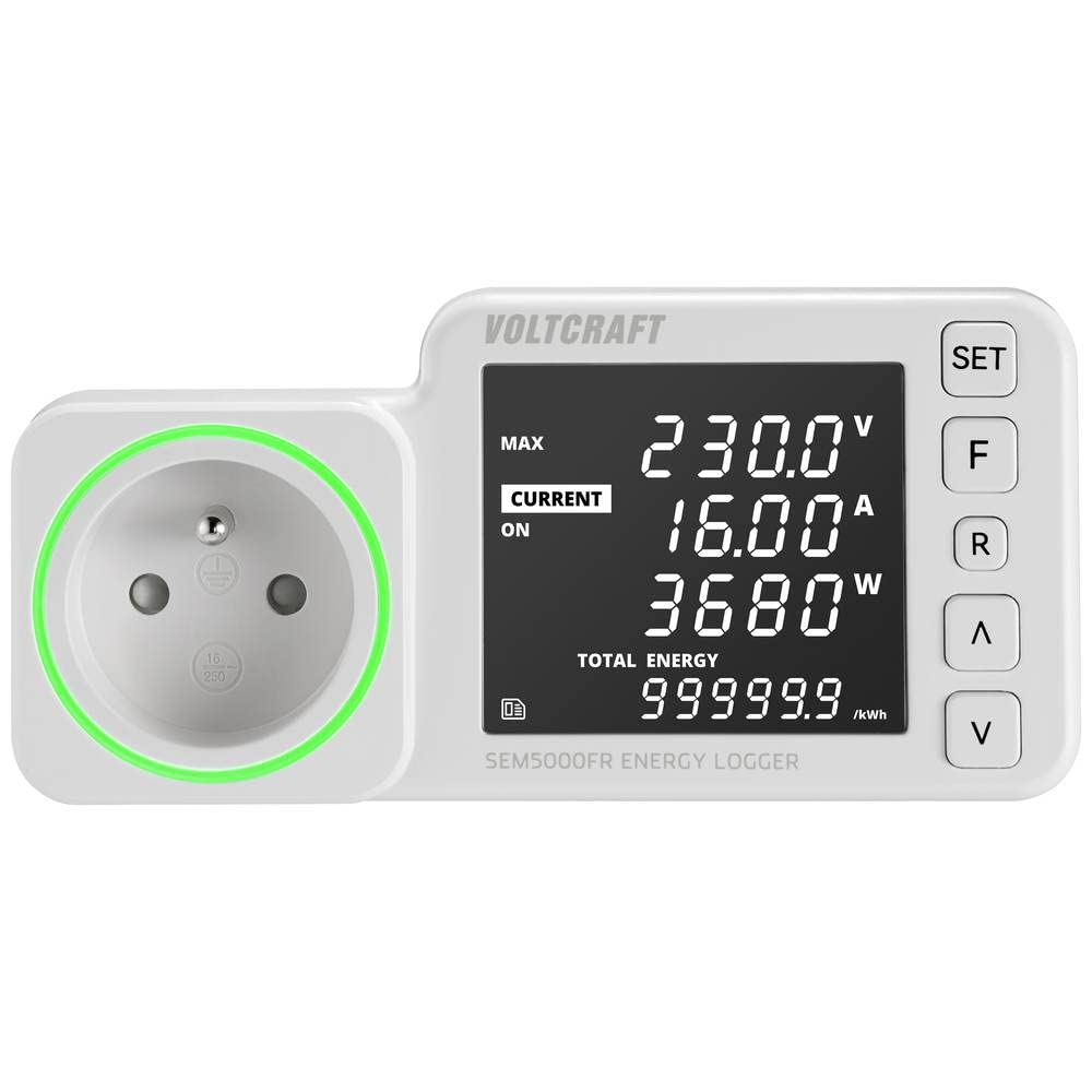 Compteur de coûts d'énergie VOLTCRAFT SEM5000 FR Prévision des coûts, Fonction alarme, Tarif du courant réglable, fonct
