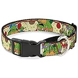 Teenage Mutant Ninja Turtles Dog Collar Martingale Classic TMNT Turtle Pizza 15 to 26 Inches 1.0...