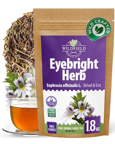 Image of 1.8 oz Eyebright Herb Tea Eyesight Tea (Euphrasia) -Tea Bags Eye Bright 50g