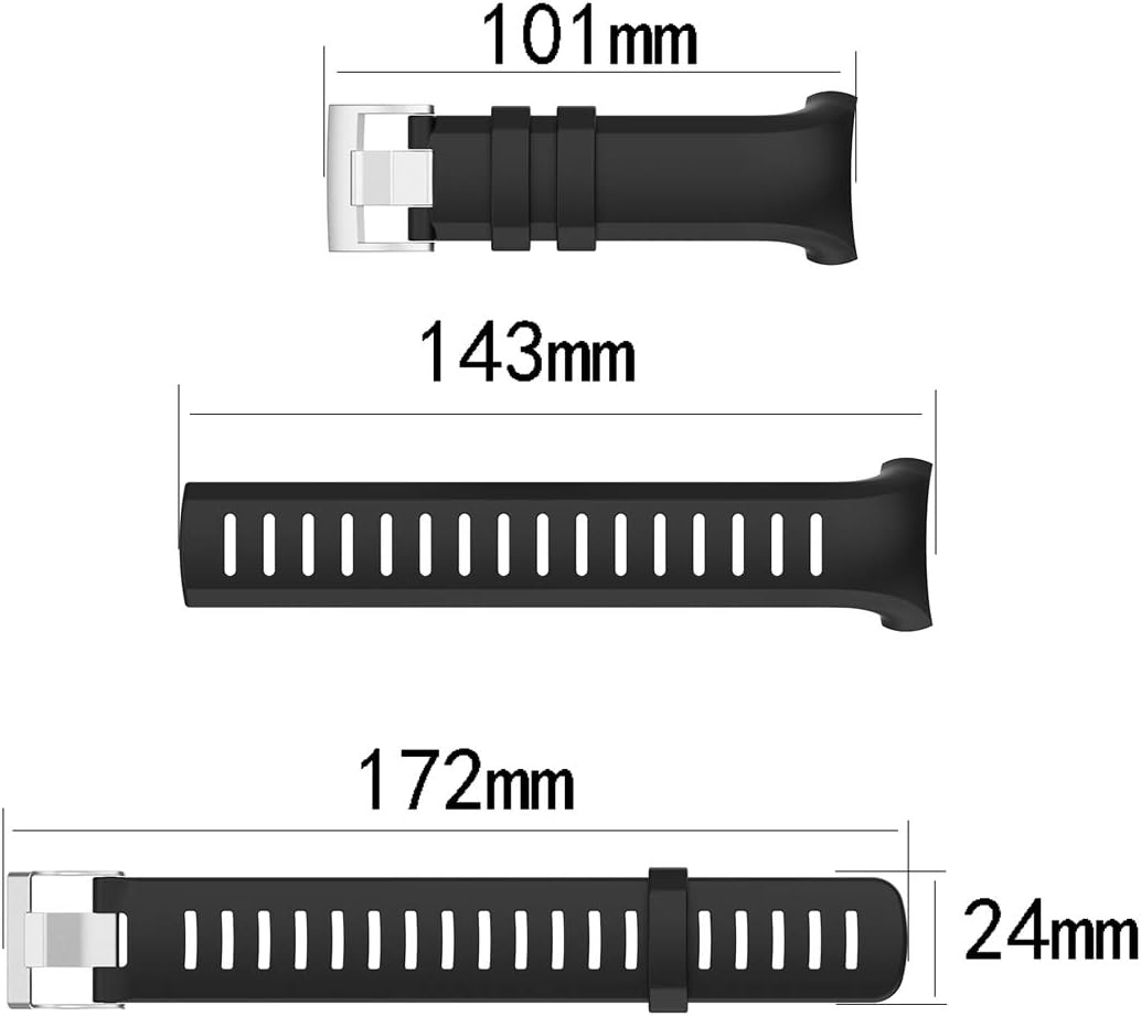 Disscool Replacement Bands for Suunto D6 Dive/D6i NOVO/D6i Zulu,Soft Silicone Strap for Suunto D6 Dive/D6i NOVO/D6i Zulu