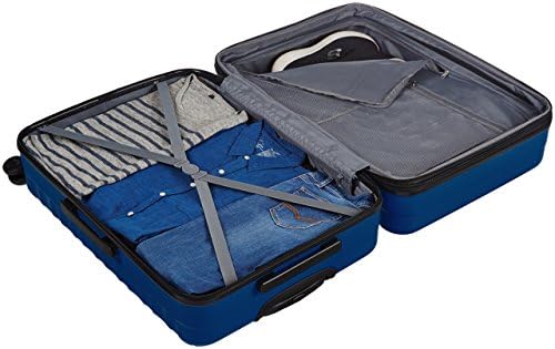Amazon Basics Hardside Luggage ABS Hard-Shell Spinner / Suitcase with 4 Wheels - 71cm / 28 inches, Navy Blue