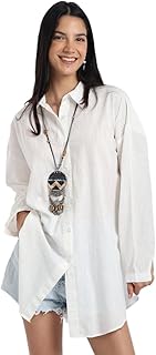 CARINA Women Linen Dropped Shoulder Shirt